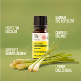 Organic Lemongrass Oil | 10ml
