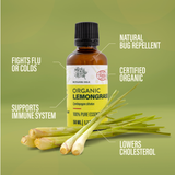 Organic Lemongrass Oil | 50ml