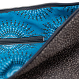 Large Leather Cosmetic Bag | Grey